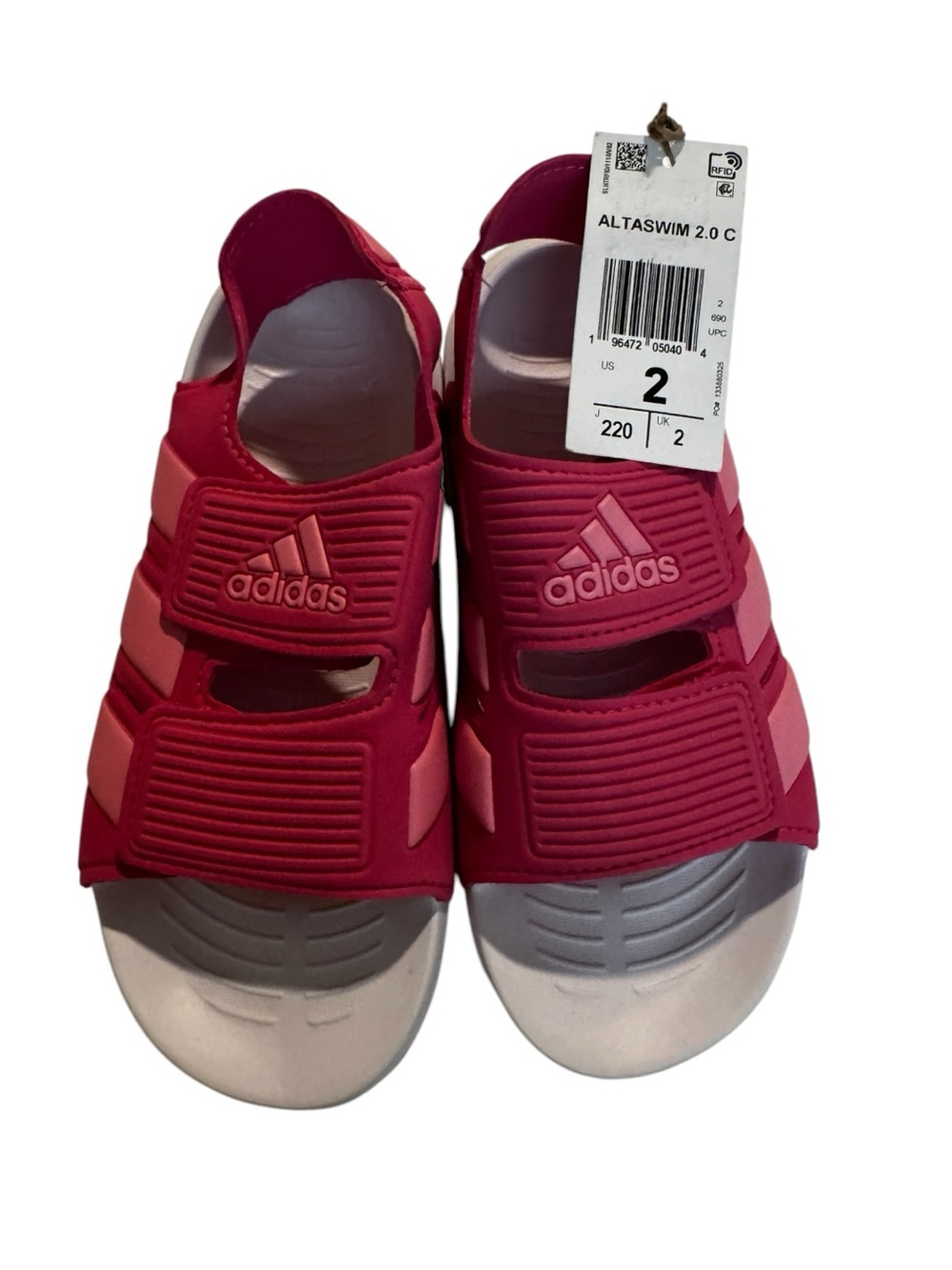 adidas Kids AltaSwim 2.0 Sandals - Bright Pink and Magenta